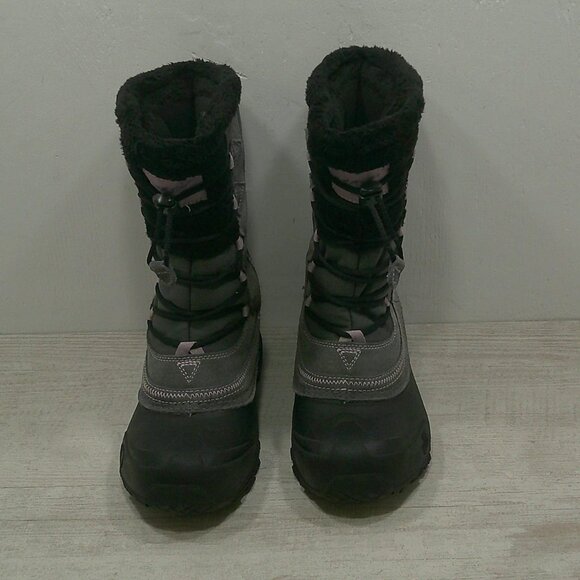 The North Face Shellista Lace up Gray Pink Waterproof Winter Snow Boot Size 3 - Picture 4 of 13